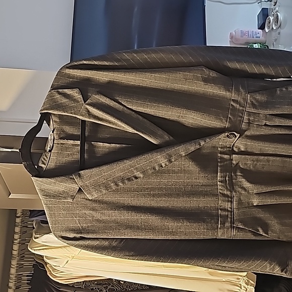 Zara grey pinstripe jumpsuit - Picture 1 of 3